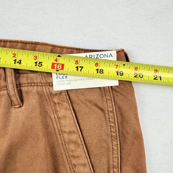 Arizona Jean Co. Men's Loose Fit/Leg  Flex Plymouth Brown Casual Pants 38x32 NWT - Picture 8 of 11